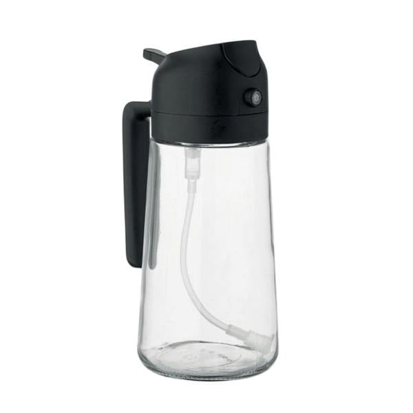 MidOcean Dip 2 in 1 450ml Glass Oil Drizzler - Transparent/Black - 