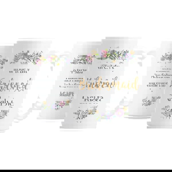 Personalised Memento Company Personalised Floral Message Mug