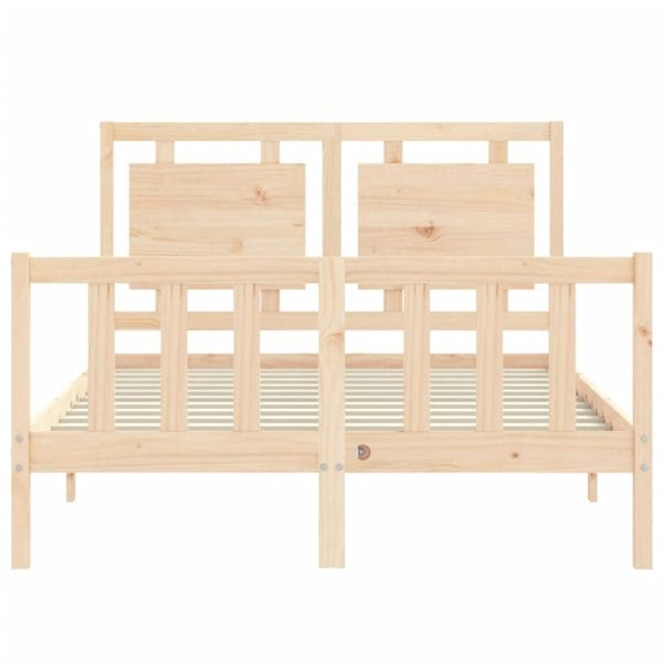 Berkfield Bed Frame with Headboard 120x200 cm Solid Wood
