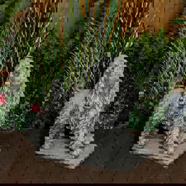 Stone Cast Standing Cocker Spaniel Garden Ornament 