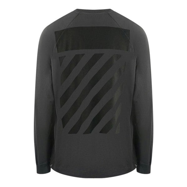 Off-White Skate Fit Diag Outline Long Sleeve T-Shirt - Grey