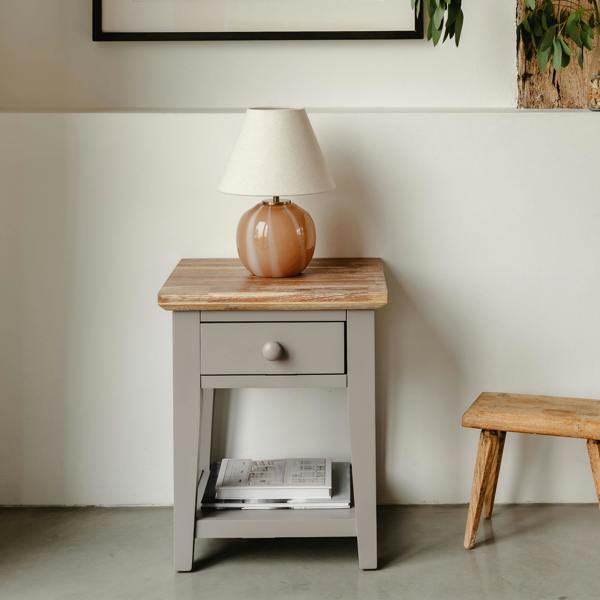 Statement Furniture Florence 1 Drawer Lamp Side Table, Assembled Sofa Table