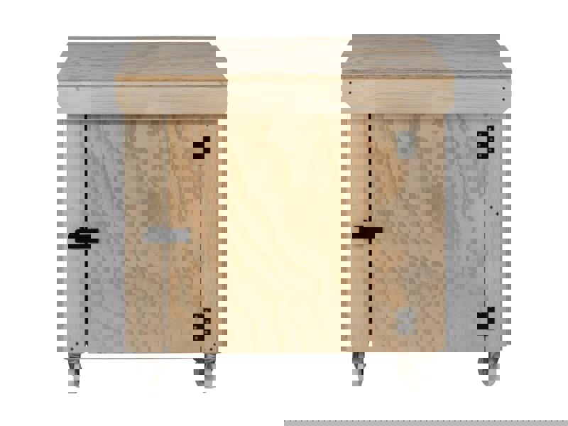 Arbor Garden Solutions Wooden Plywood Top Workbench With Lockable Cupboard (V.9) With Wheels, Double Shelf