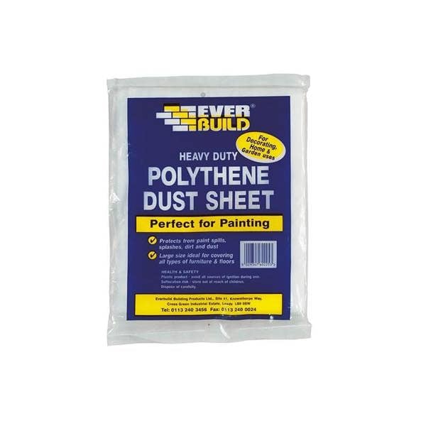 Everbuild Sika Polythene Dust Sheet 3.6 X 2.7m - Multi Colour - 