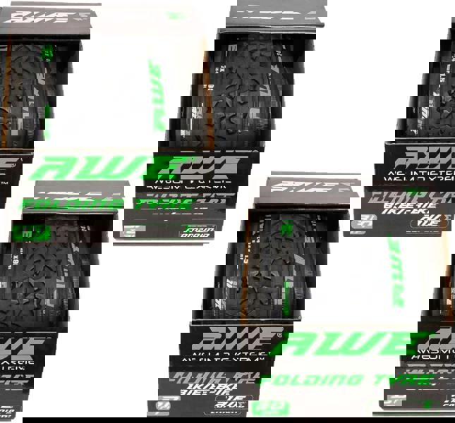 Awe 2 x AWERide Bike/E-Bike Folding Tyres 24" x 1.95" MTB Tyre 30 TPI