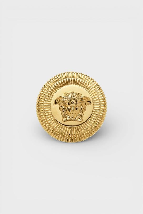 Versace Medusa Biggie Ring Gold Coloured