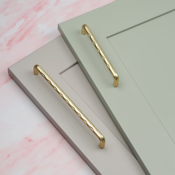 Handle & Home Brushed Brass Textured Handles