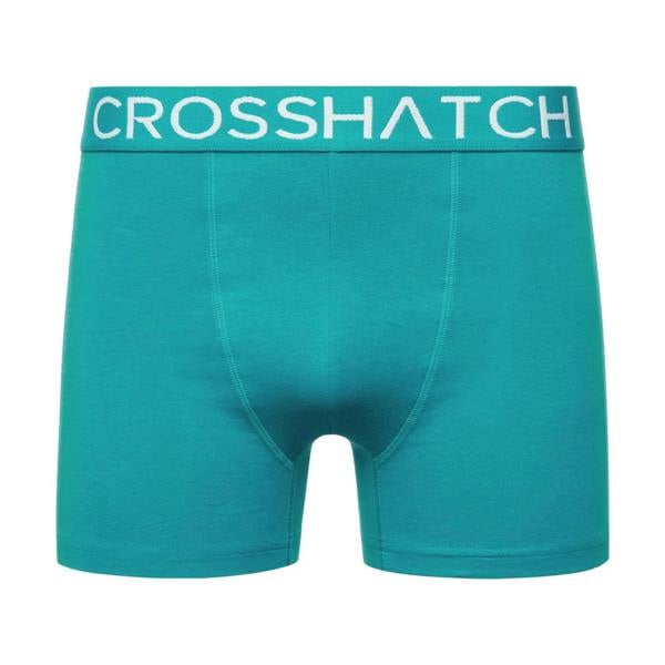 Crosshatch Mens Hovland Boxer Shorts (Pack of 3) - Tropical Green - 