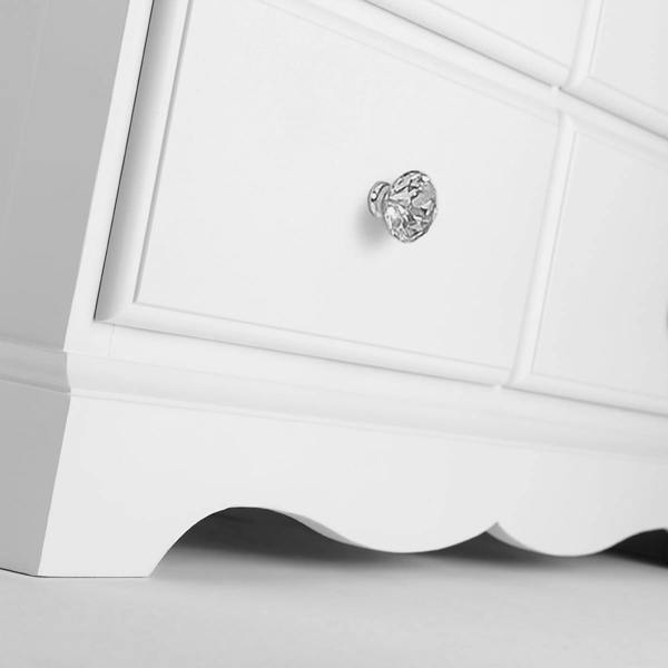 Statement Furniture Romance Large 3 Over 4 Chest of Drawers with Crystal Handles