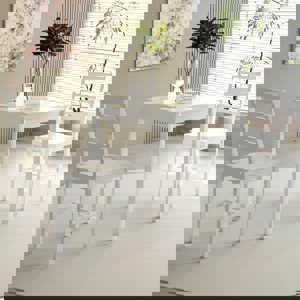 Comfy Living Wooden Dining Table Set 2 or 4 Chairs Various Colours Kitchen Dining Furniture