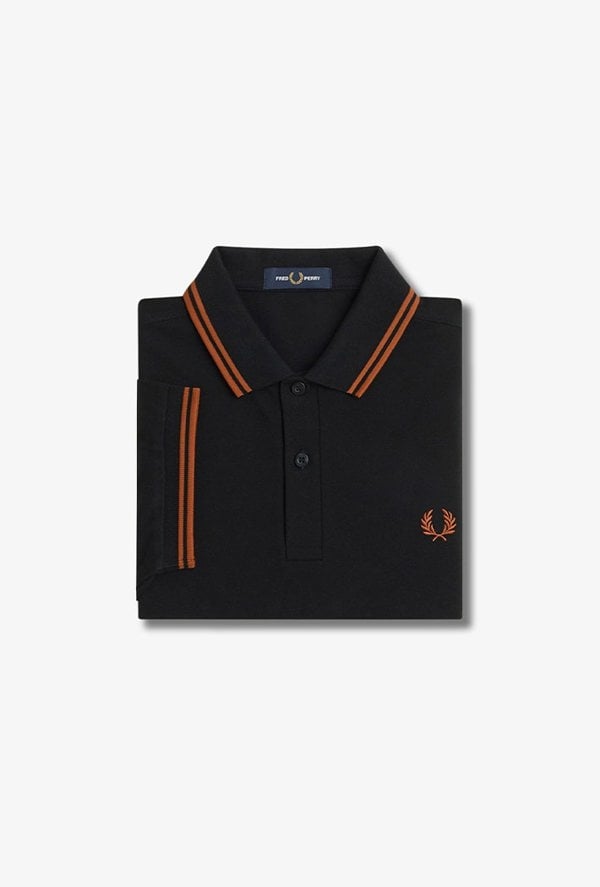 Fred Perry Men's Twin Tipped Polo Shirt - Black