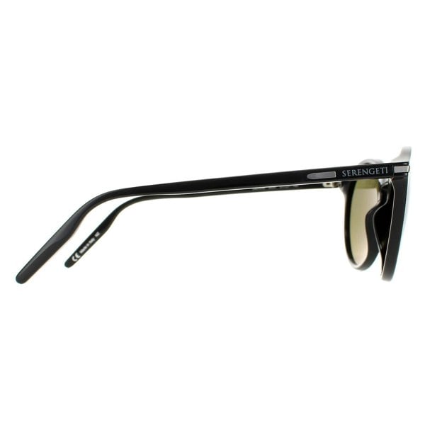 Serengeti Sunglasses Leonora 8954 Shiny Black Mineral Polarized 555nm