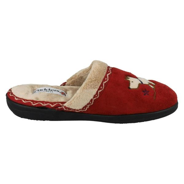 Padders Ladies Padders Wide Fitting Slipper Mules Scotty
