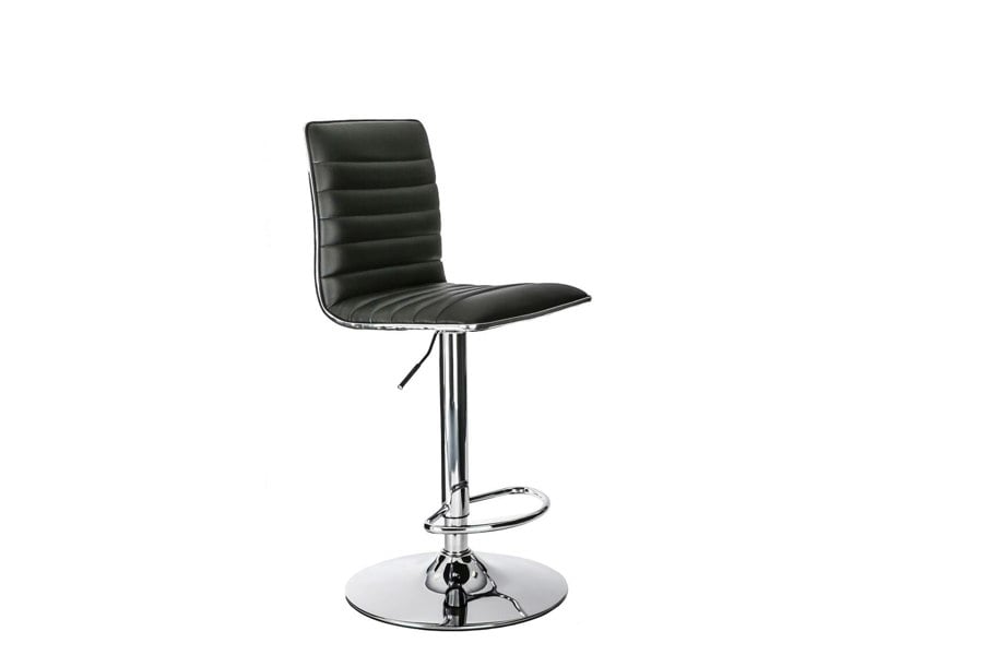 Dorel Home Colby Adjustable Barstool in PU Black