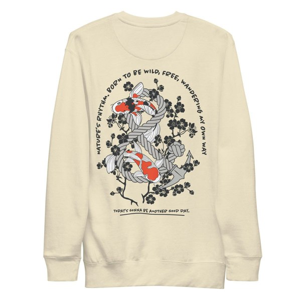 ANCHOR & CREW Koi Fish Another Good Day Cotton Blend Sweatshirt