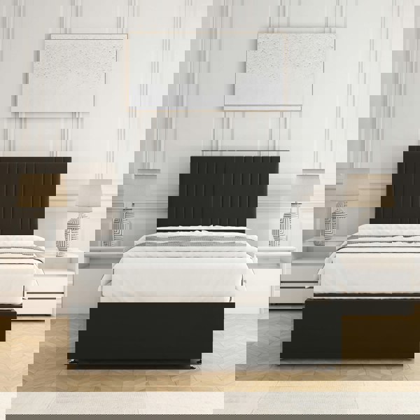 24" Headboard with Mattress in Black