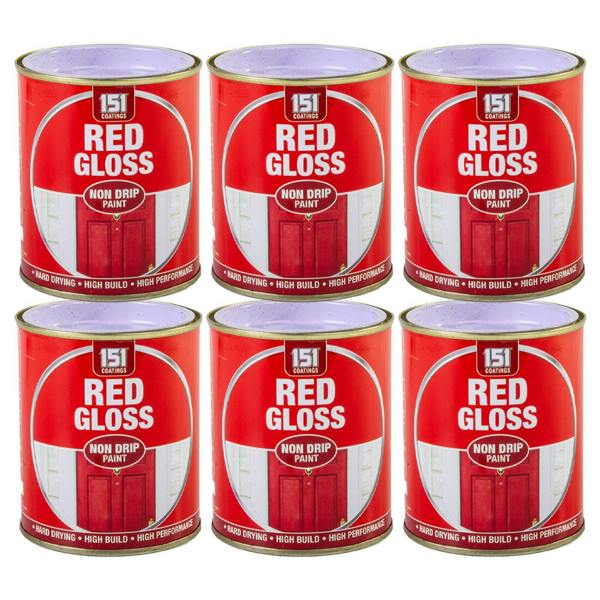 151 6X Red Gloss Non-Drip Paint 300ml