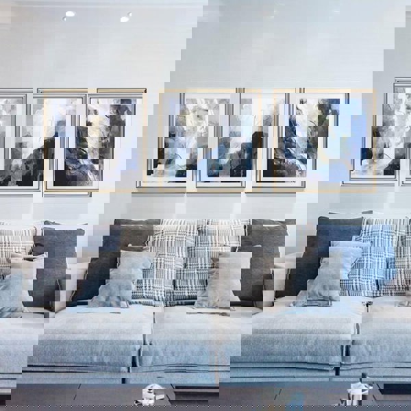 Blue Framed Wall Art Print 70*70cm-Weilai-Weilai Concept