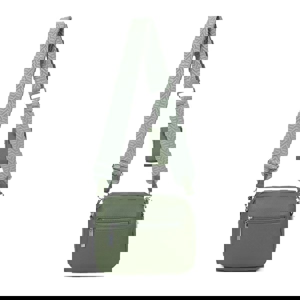 Kitise Wide Strap Crossbody Bag Shoulder Purse Pouch Accent