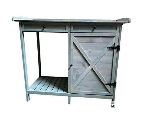 HYGRAD BUILT TO SURVIVE Large Wooden Potting Bench with Drawers & Cabinet | HYGRAD®