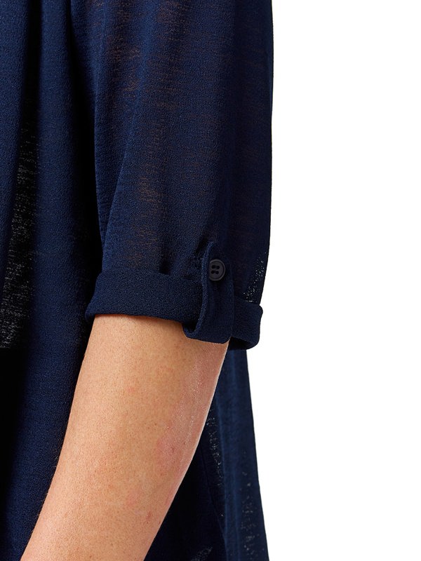 PennyPlain Roll Up Sleeve Cardigan - French