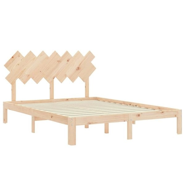 Berkfield Bed Frame with Headboard 140x200 cm Solid Wood