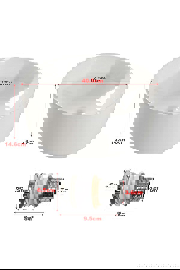 Living and Home Round White Bathroom Countertop Vanity Vessel Basin