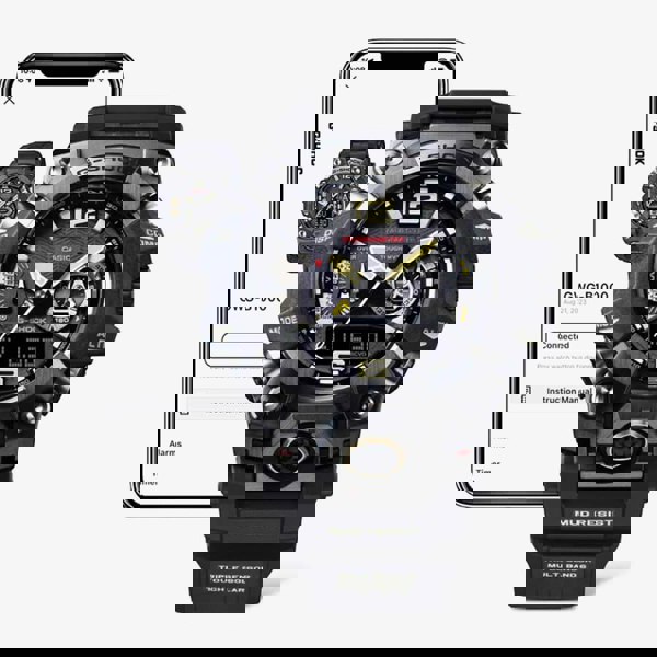 Casio G-Shock New Mudmaster Black Rubber Smart Watch GWG-B1000-1AER