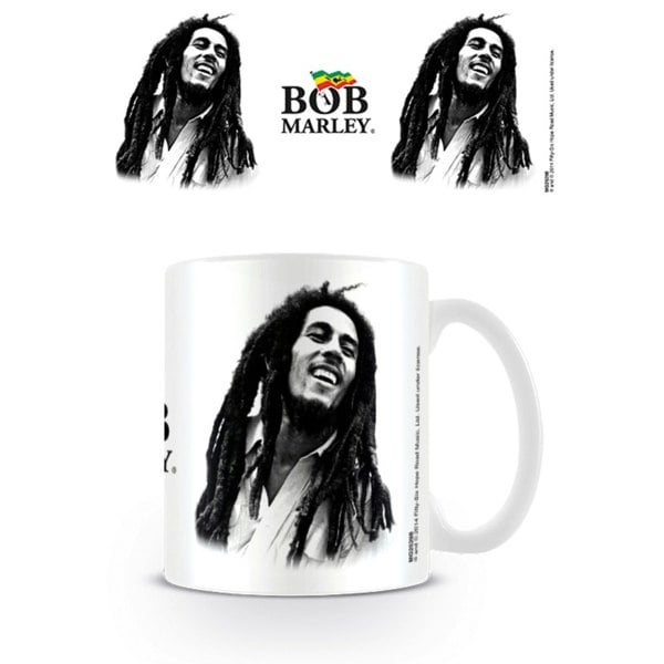 Bob Marley Black and White Mug - White/Black