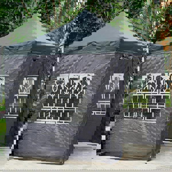 Gr8 Garden Commercial Grade Grey Pop Up Gazebo Waterproof Heavy Duty Market Stall Tent 3x3m