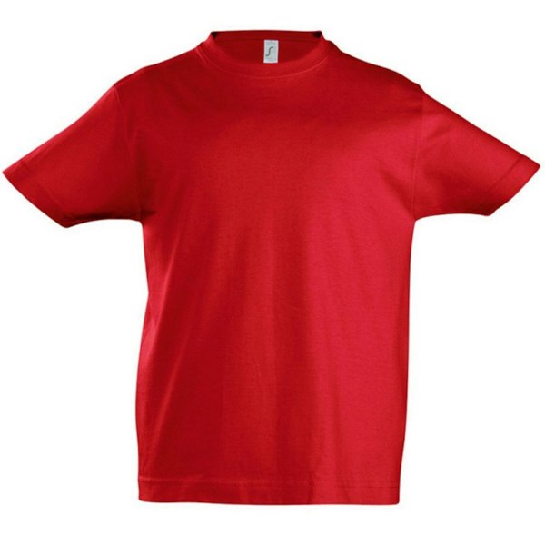 SOLS Kids Unisex Imperial Heavy Cotton Short Sleeve T-Shirt - Red