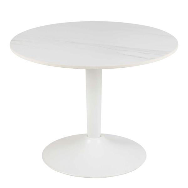 Wyld Haus Cloverfern White Ceramic Round Coffee Table