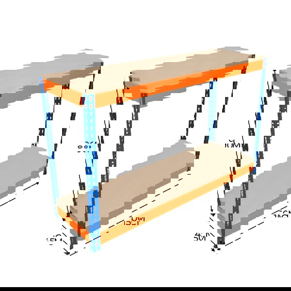 Monster Racking S-Rax 2 Tier Workbench - 150cm x 45cm x 90cm