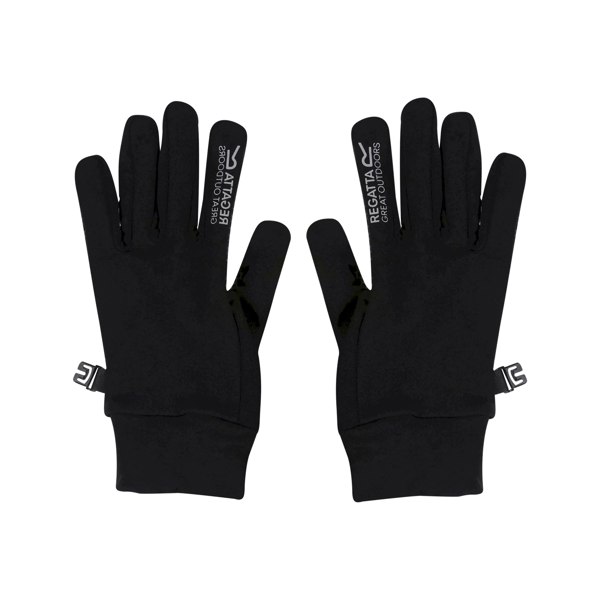 Regatta Childrens/Kids Grippy II Lightweight Gloves - Black/Dark Grey