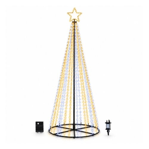 Samuel Alexander 3m Light up Christmas Pyramid Cone Tree with 997 White & Warm White LEDs