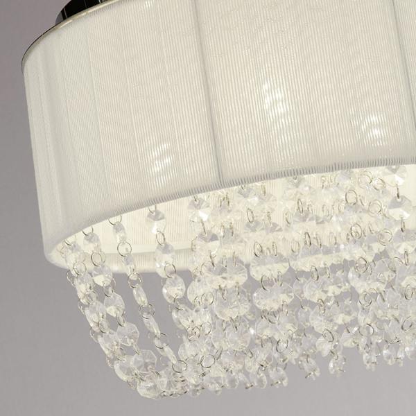Lighting Collection Luxury Drum‑Shade with Crystal Cascades