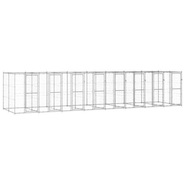 Berkfield Outdoor Dog Kennel Galvanised Steel 19.36 m�__