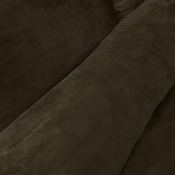 Catherine Lansfield Kingsley Soft Matt Velvet Duvet Cover Set Chocolate