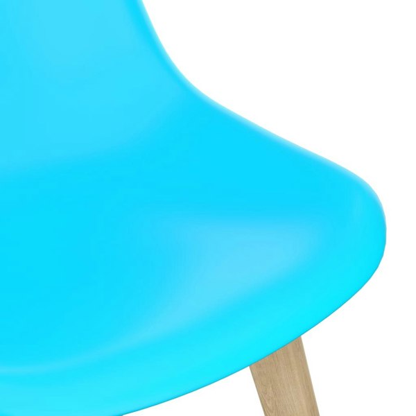 Berkfield Dining Chairs 2 pcs Blue Plastic