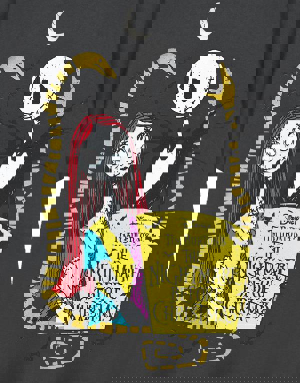 Disney The Nightmare Before Christmas Unisex Grey Jack and Sally Short Sleeved T-Shirt