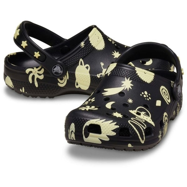 Crocs Classic Graphic Thermoplastic Black Loafers