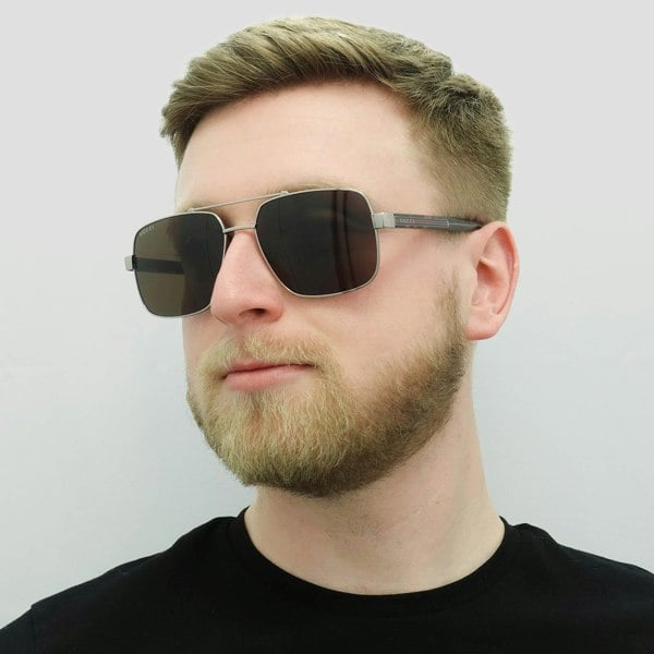 Gucci Sunglasses GG0529S 002 Ruthenium Havana Brown