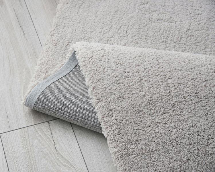 A.Unique Home Rome Shaggy Rug - 2.5cm Low Pile 1050GSM - Silver - 110x150cm