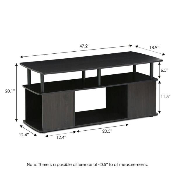 WALPLUS JAYA Utility Design Coffee Table, Black Sturdy Sleek Design For Home Office (Black)