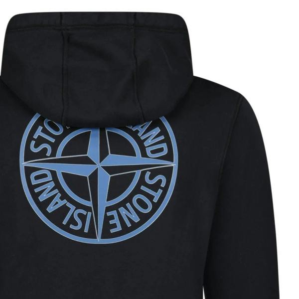 Stone Island Institutional Two Print Hoodie Black - chancefashionco