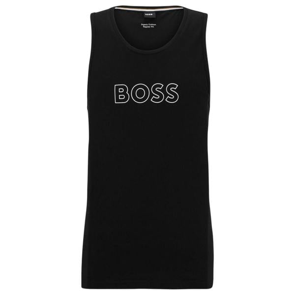Boss Mens Ribbed Tank Top - Black - 