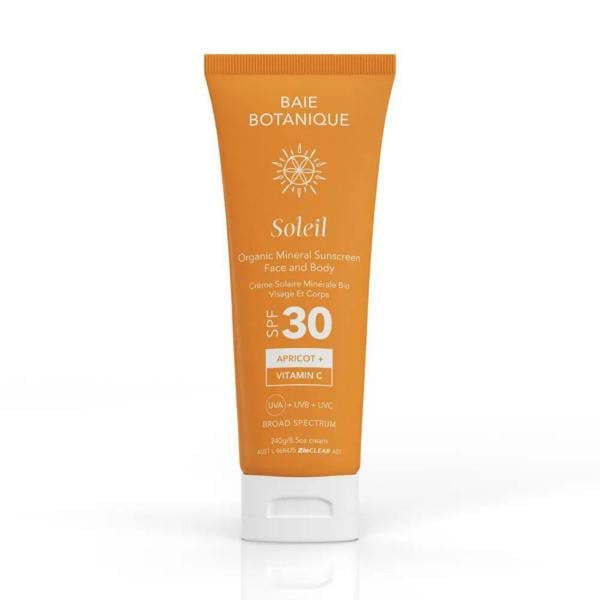 Baie Botanique mineral sunscreen SPF 30 tube for face and body