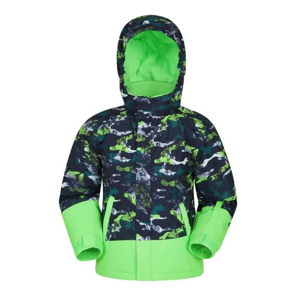 Mountain Warehouse Childrens/Kids Mogal Camouflage Ski Jacket - Green - 