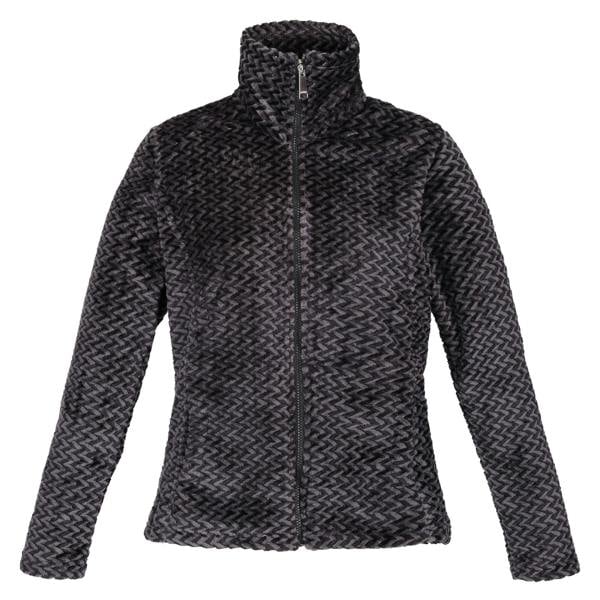 Regatta Womens/Ladies Heloise Marl Full Zip Fleece Jacket - Black Plait - 
