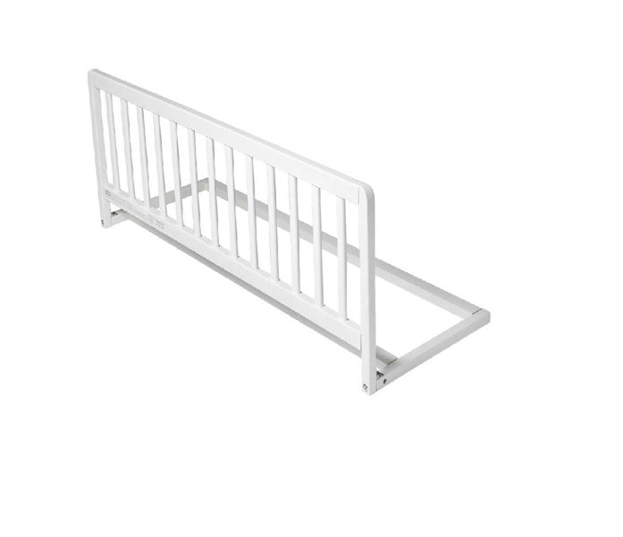 Safetots Narrow Wooden Bed Guard, White, 38cm High x 90cm Wide, Toddler Bedrail for Safety, Secure Child Bed Rail